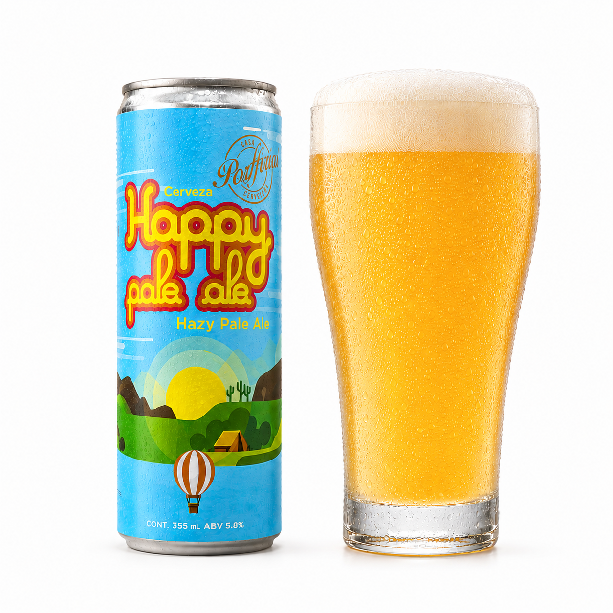 12 PACK CERVEZA HAPPY PALE ALE LATA 355 ML